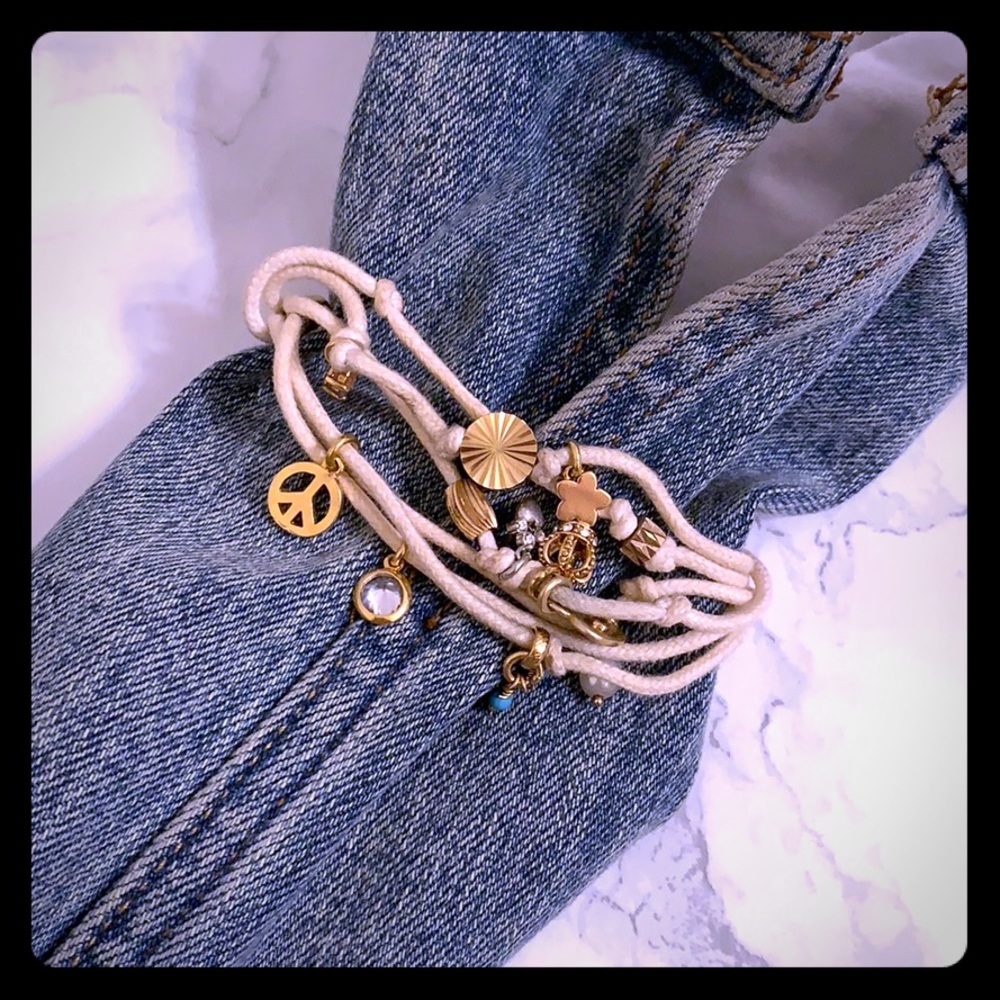 Juicy Couture White Rope Charm Bracelet